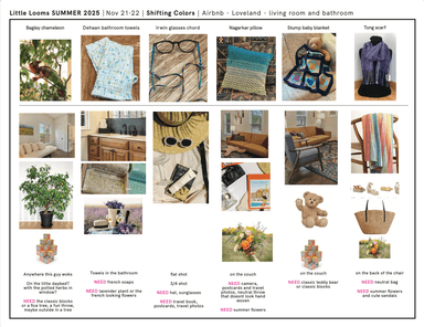 Little Looms summer photoshoot style sheet